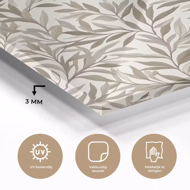 Takken - Botanisch - Taupe plexiglas 5mm klein 11 -sfeer2