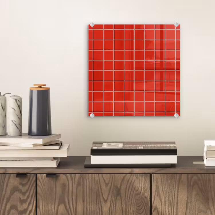Tegel - Patroon - Kersen - Rood plexiglas 5mm klein 11 -sfeer1