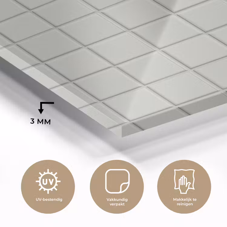 Tegel - Patroon - Lichtgroen plexiglas 5mm klein 11 -sfeer2