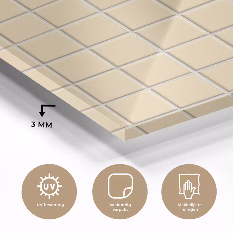 Tegels - Patroon - Crème plexiglas 5mm klein 11 -sfeer2
