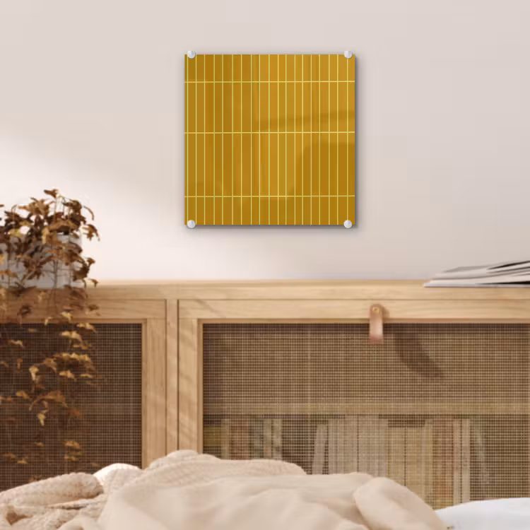 Tegels - Verticaal - Mosterdgeel plexiglas 5mm klein 11 -sfeer4
