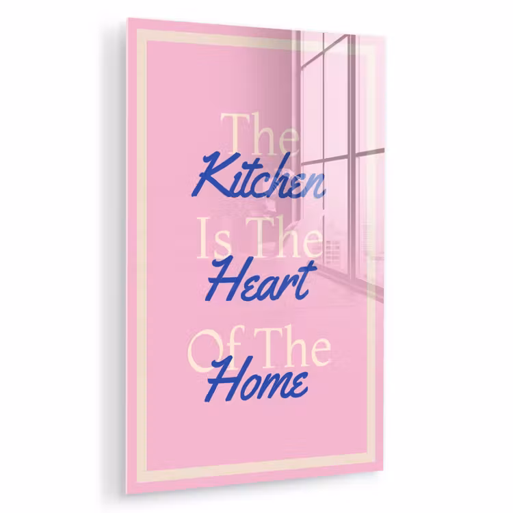 Tekst - Blauw - Keuken - Kader plexiglas 5mm klein -zzzproduct_nieuw