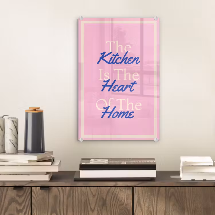 Tekst - Blauw - Keuken - Kader plexiglas 5mm klein -sfeer1