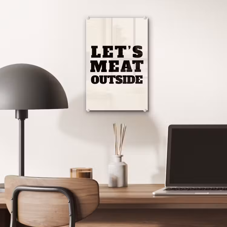 Tekst - Blokletters - Zwart - Vlees plexiglas 5mm klein -sfeer6
