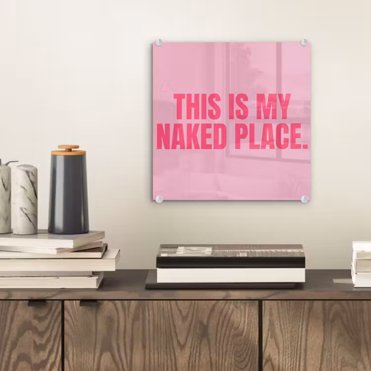 Tekst - Modern - Roze plexiglas 5mm klein -sfeer1
