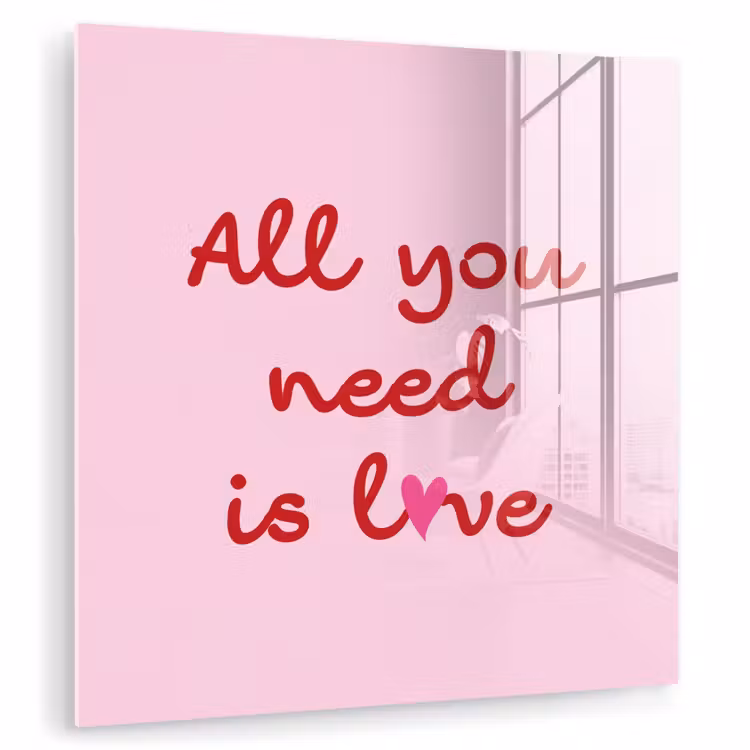 Tekst - Roze - Love - Hart plexiglas 5mm klein -zzzproduct_nieuw