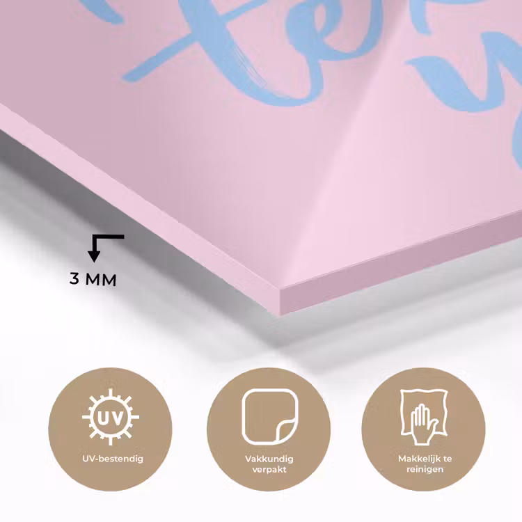 Tequila texted you - Roze - Blauw plexiglas 5mm klein -sfeer2