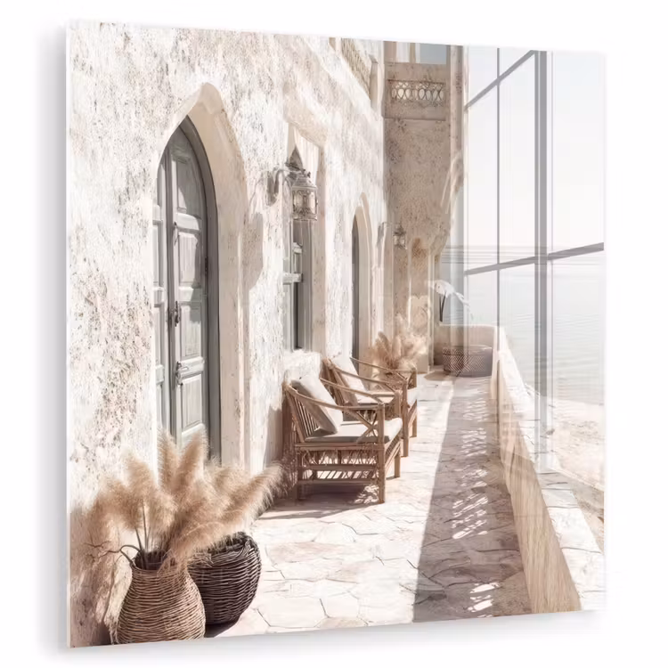 Terras - Stoelen - Strand - Beige plexiglas 5mm klein -zzzproduct_nieuw