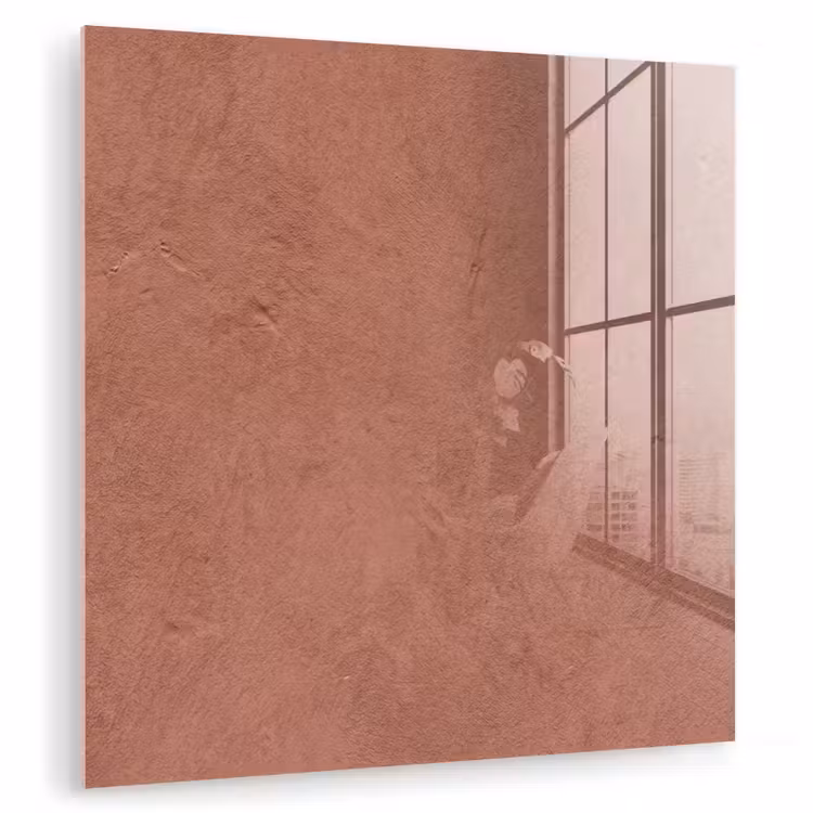Textuur - Roodbruin - Grof - Modern plexiglas 5mm klein -zzzproduct_nieuw