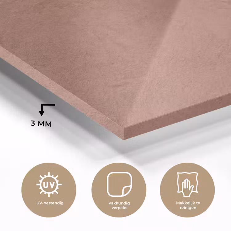 Textuur - Roodbruin - Grof - Modern plexiglas 5mm klein -sfeer2
