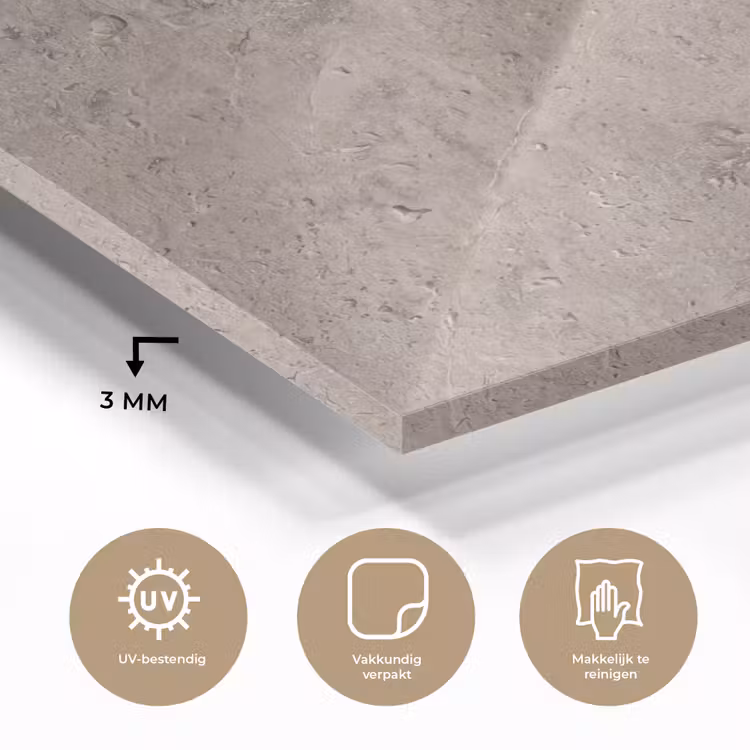 Textuur - Steen - Patroon - Rustiek - Beige plexiglas 5mm klein -sfeer2