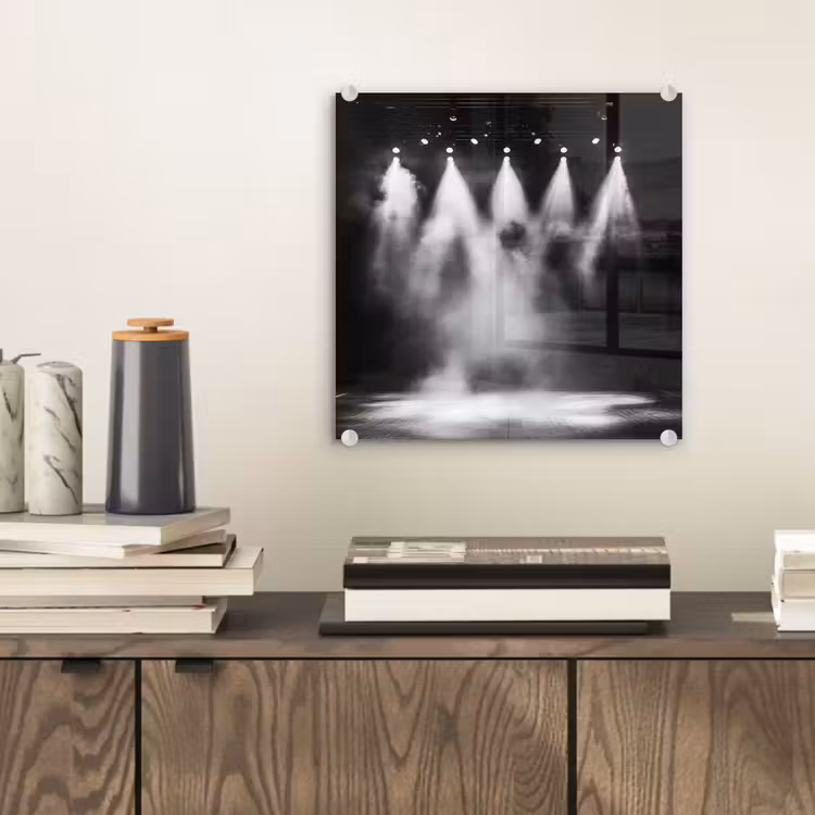 Theaterzaal - Mist - Spotlights - Zwart plexiglas 5mm klein -sfeer1
