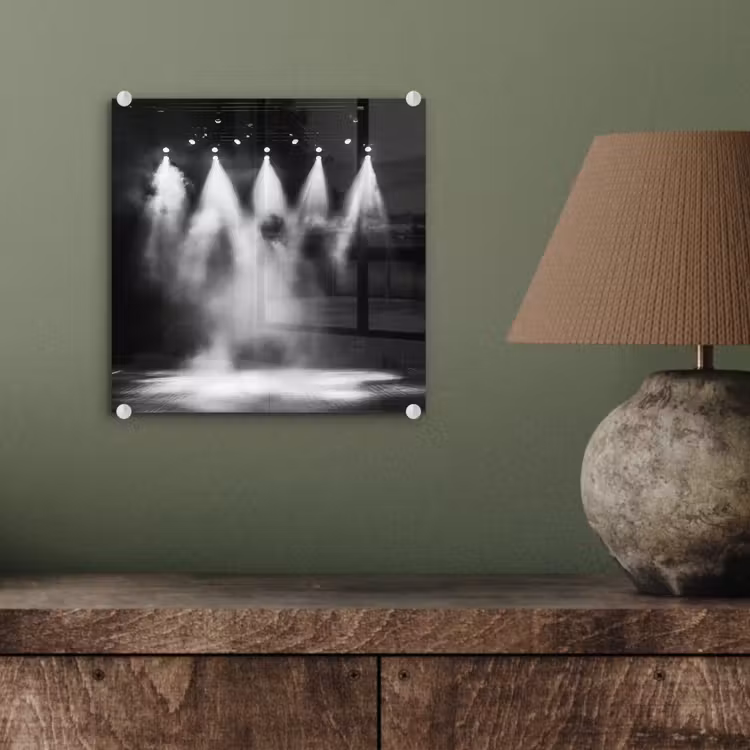 Theaterzaal - Mist - Spotlights - Zwart plexiglas 5mm klein -sfeer3