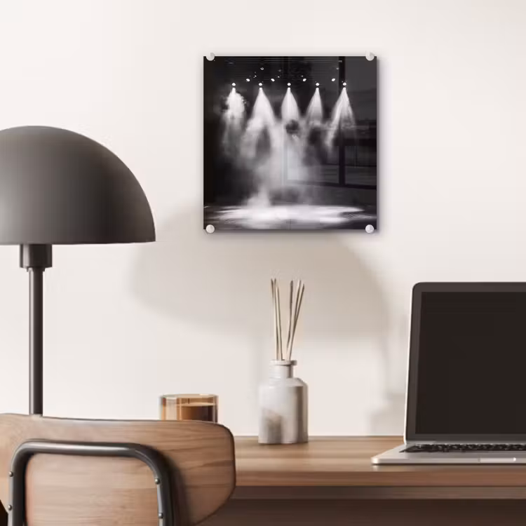 Theaterzaal - Mist - Spotlights - Zwart plexiglas 5mm klein -sfeer6