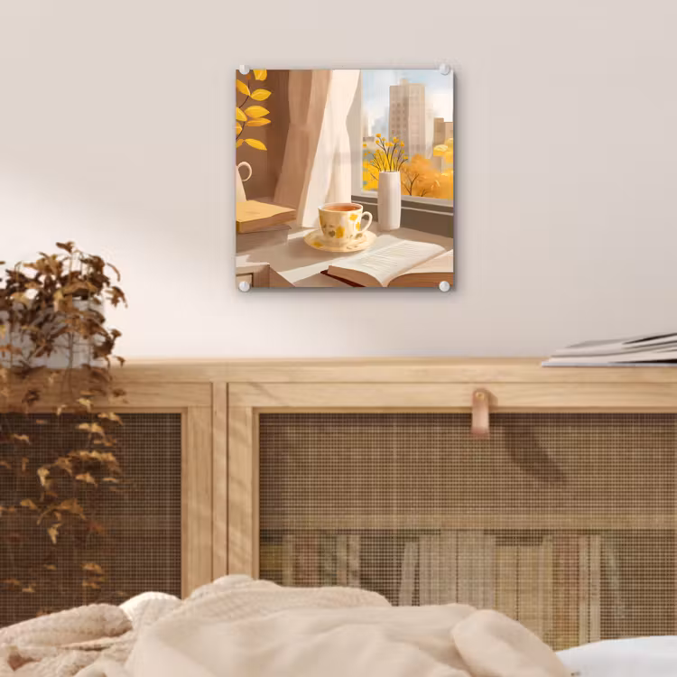 Thee - Boek - Thee - Herfst plexiglas 5mm klein -sfeer4