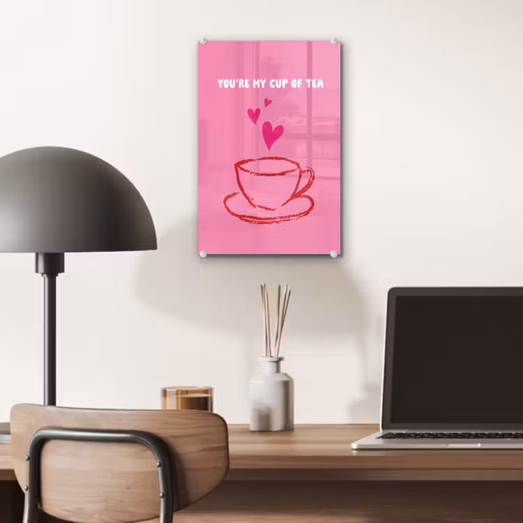 Thee - Roze - Valentijn - Tekst plexiglas 5mm klein -sfeer6