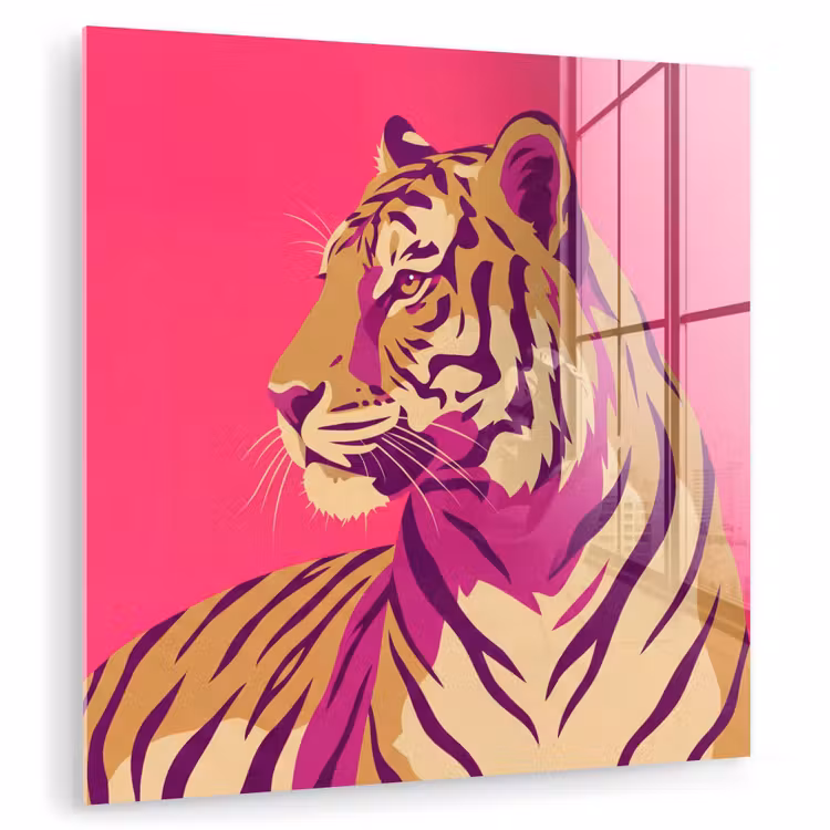 Tijger - Modern - Neon plexiglas 5mm klein -zzzproduct_nieuw
