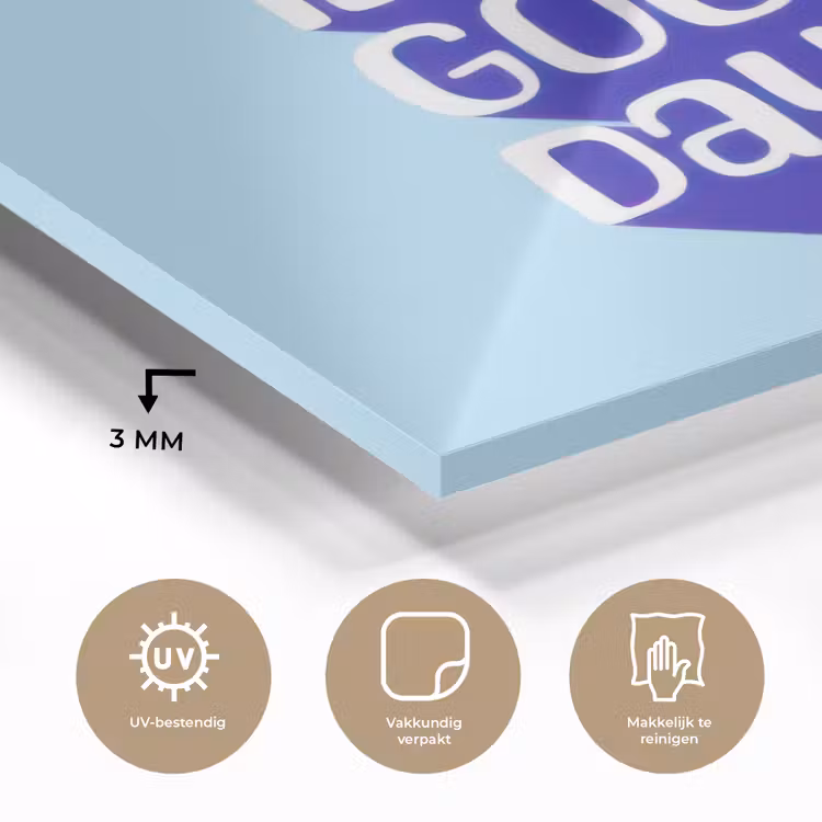 Today is a good day - Blauw - Schaduw plexiglas 5mm klein -sfeer2