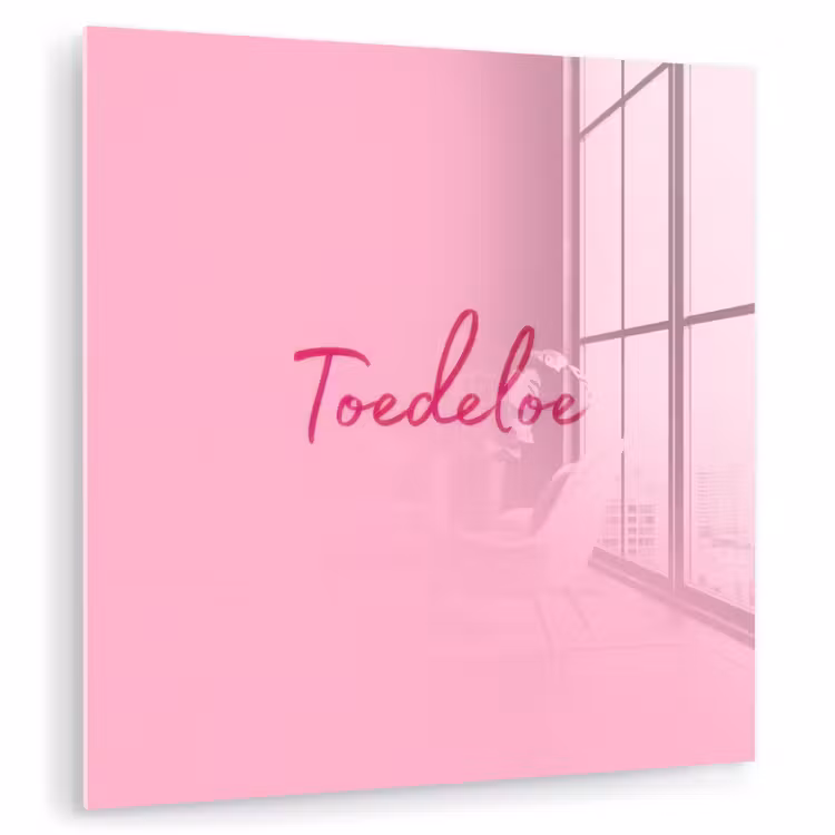 Toedeloe - Roze - Minimalistisch plexiglas 5mm klein -zzzproduct_nieuw
