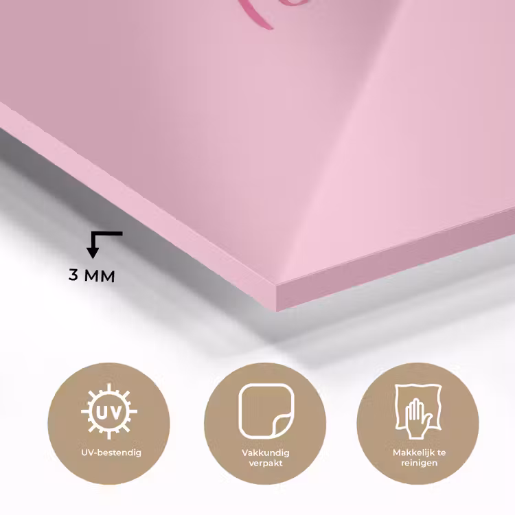 Toedeloe - Roze - Minimalistisch plexiglas 5mm klein -sfeer2