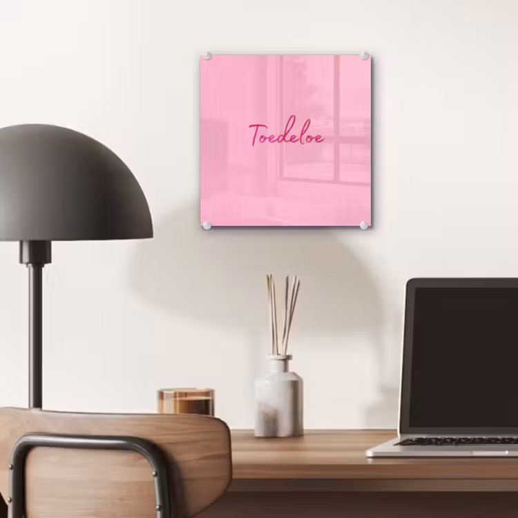 Toedeloe - Roze - Minimalistisch plexiglas 5mm klein -sfeer6