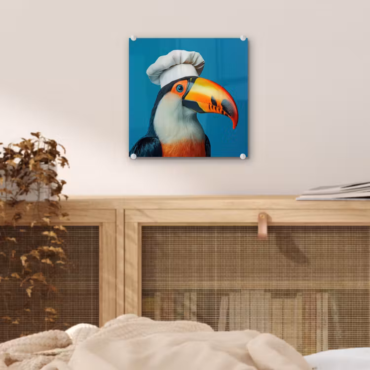 Toekan - Papegaai - Vogel - Koksmuts plexiglas 5mm klein -sfeer4