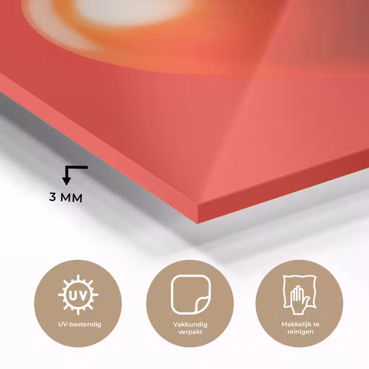 Tomaat - Rood - Hart plexiglas 5mm klein -sfeer2