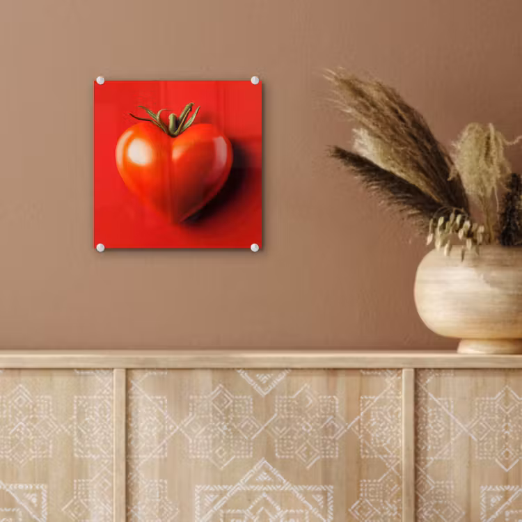 Tomaat - Rood - Hart plexiglas 5mm klein -sfeer5