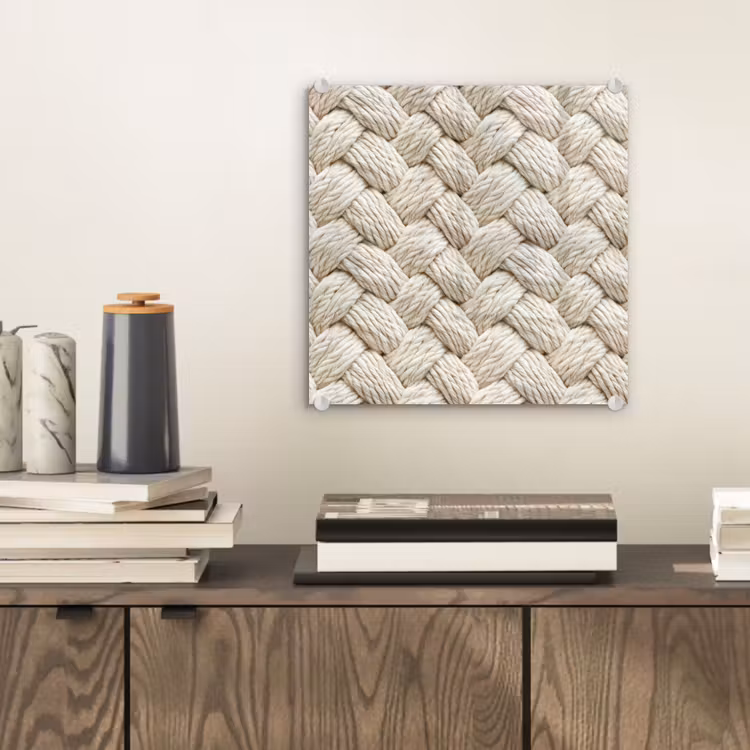 Touw - Gebreid - Beige plexiglas 5mm klein 11 -sfeer1