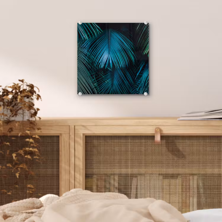 Inductie beschermer - Inductie afdekplaat - Tropical - Jungle - Bladeren - Groen plexiglas 5mm klein -sfeer4