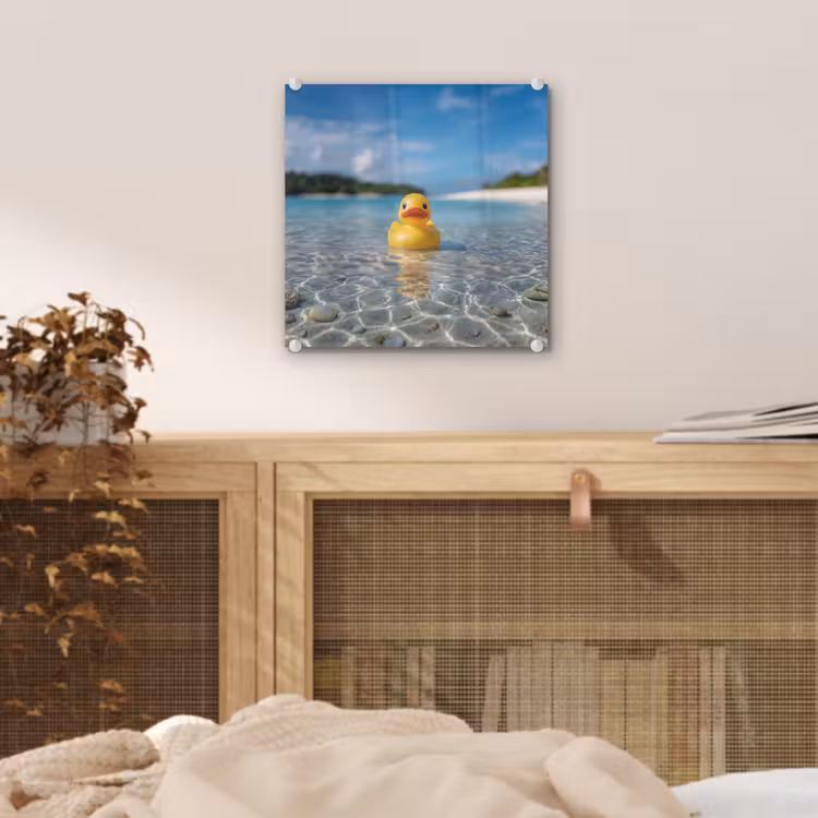 Tropisch - Badeend - geel plexiglas 5mm klein -sfeer4