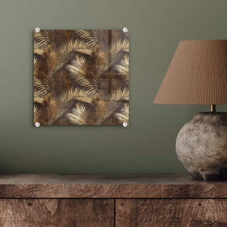Tropisch - Bladeren - Goud plexiglas 5mm klein 11 -sfeer3