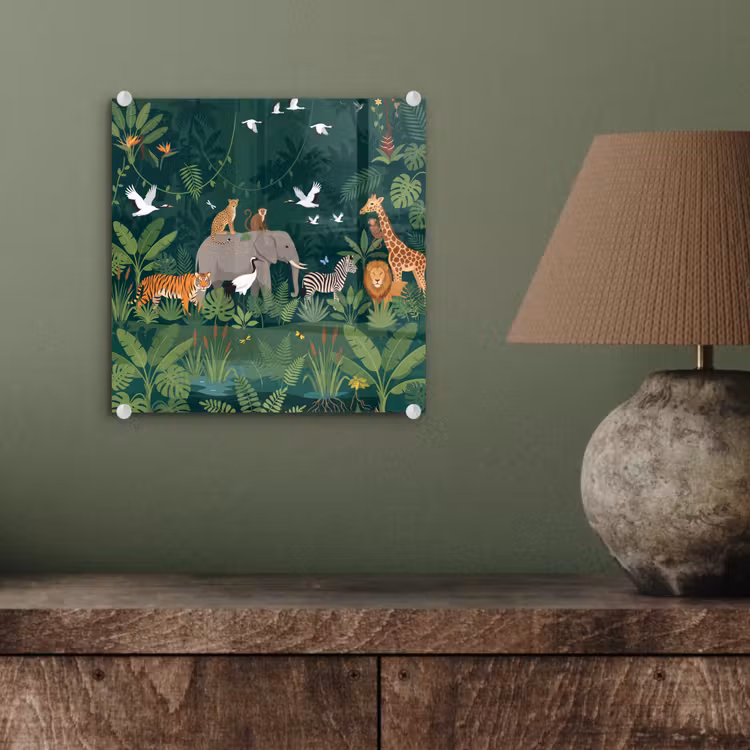 Tropisch - Jungle -  Groen plexiglas 5mm klein -sfeer3