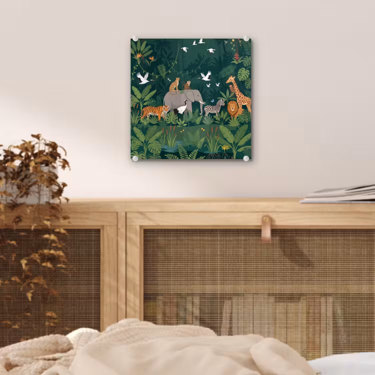 Tropisch - Jungle -  Groen plexiglas 5mm klein -sfeer4