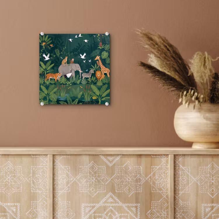 Tropisch - Jungle -  Groen plexiglas 5mm klein -sfeer5