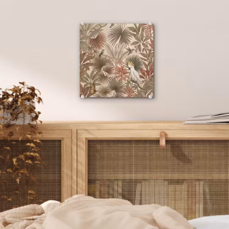 Tropisch - Vogels - Beige plexiglas 5mm klein -sfeer4