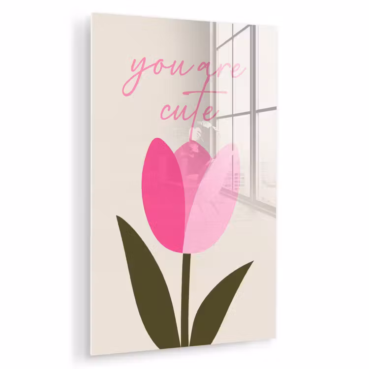 Tulp - Roze - Valentijn - Bloem plexiglas 5mm klein -zzzproduct_nieuw
