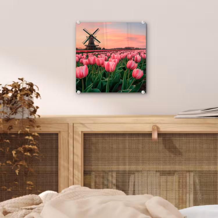 Tulpen - Molen - Nederland plexiglas 5mm klein -sfeer4
