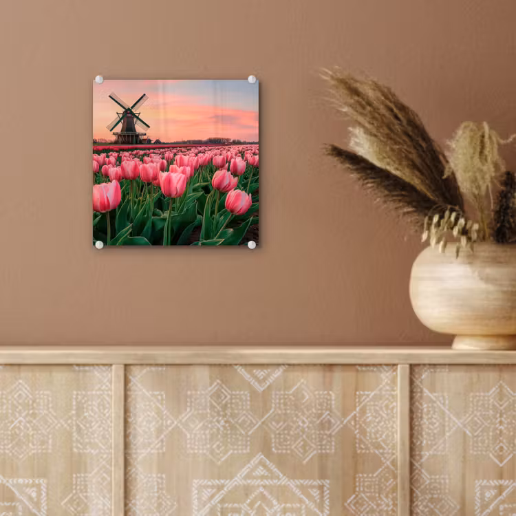 Tulpen - Molen - Nederland plexiglas 5mm klein -sfeer5