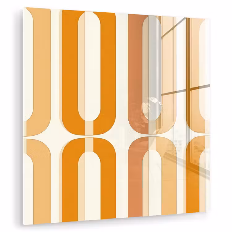U-vorm - Retro - Oranje plexiglas 5mm klein 11 -zzzproduct_nieuw