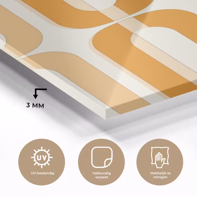U-vorm - Retro - Oranje plexiglas 5mm klein 11 -sfeer2