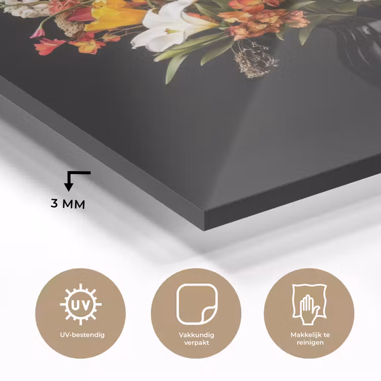 Vaas - Bloemen - Tulpen plexiglas 5mm klein -sfeer2