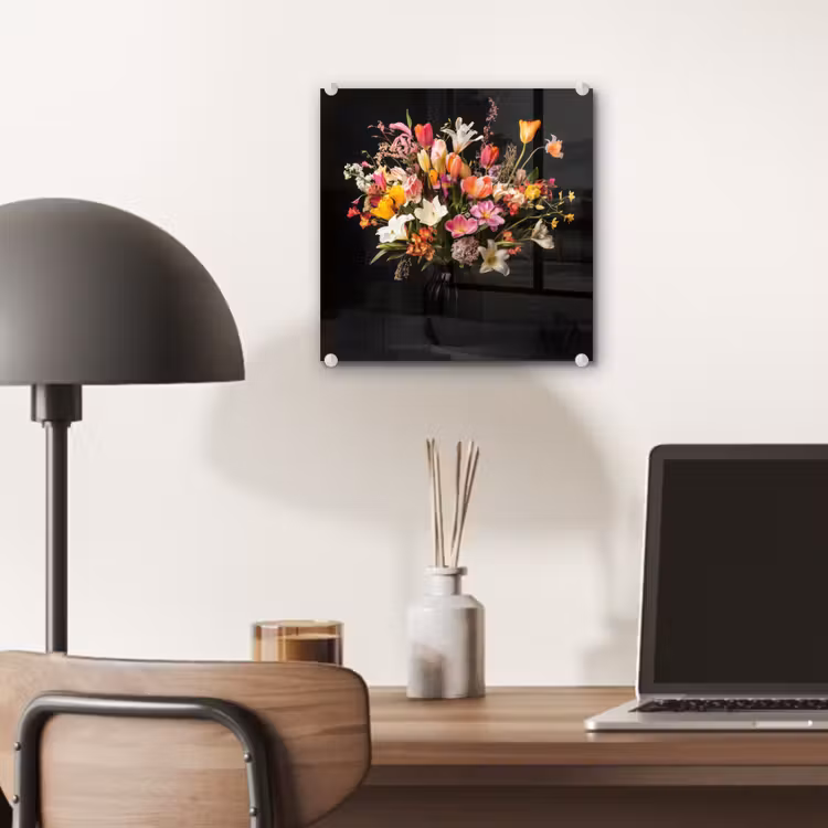 Vaas - Bloemen - Tulpen plexiglas 5mm klein -sfeer6
