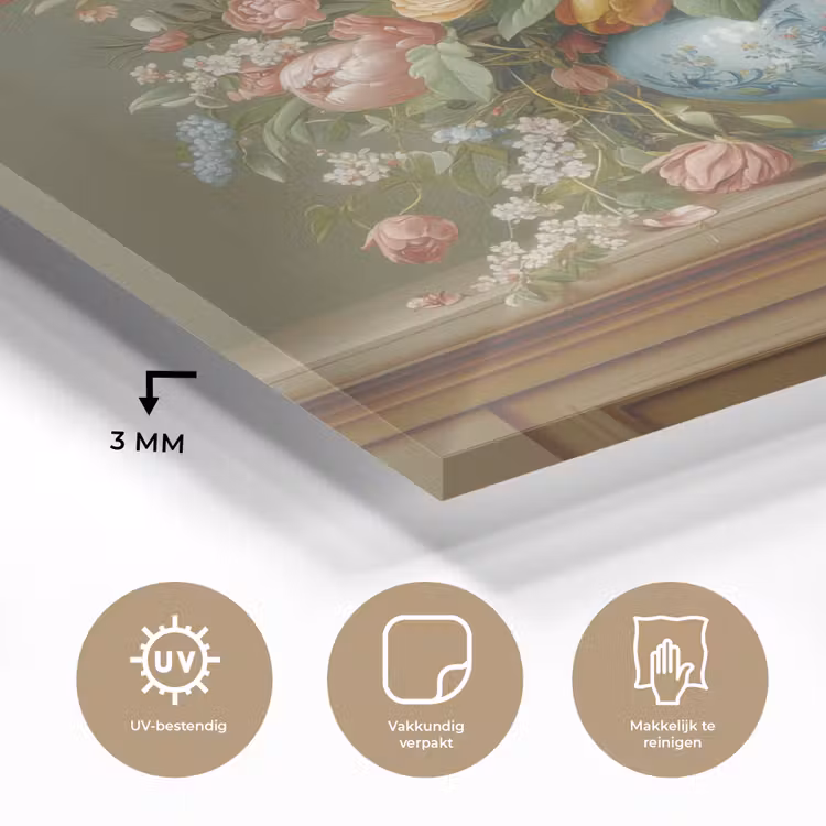 Vaas - Pastel - Kleuren - Bloemen plexiglas 5mm klein -sfeer2