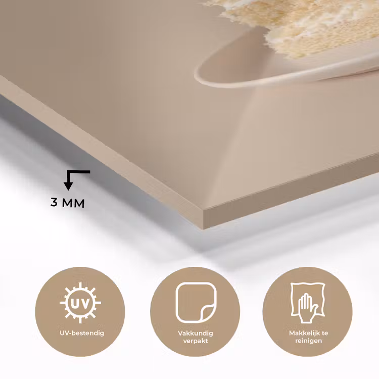 Vanilletaart - Cake - Romig plexiglas 5mm klein -sfeer2