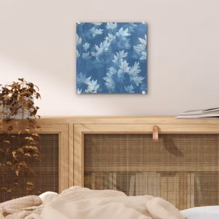 Varen - Botanisch - Patroon - Grijsblauw plexiglas 5mm klein 11 -sfeer4