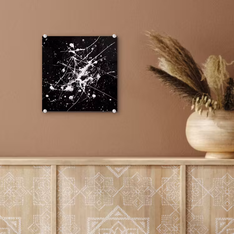 Verfspatten - Wit - Abstract - Explosie plexiglas 5mm klein -sfeer5