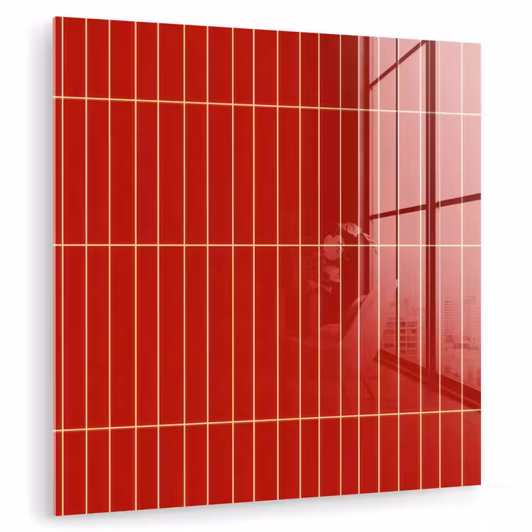 Verticaal - Wandtegel - Helderrood plexiglas 5mm klein 11 -zzzproduct_nieuw