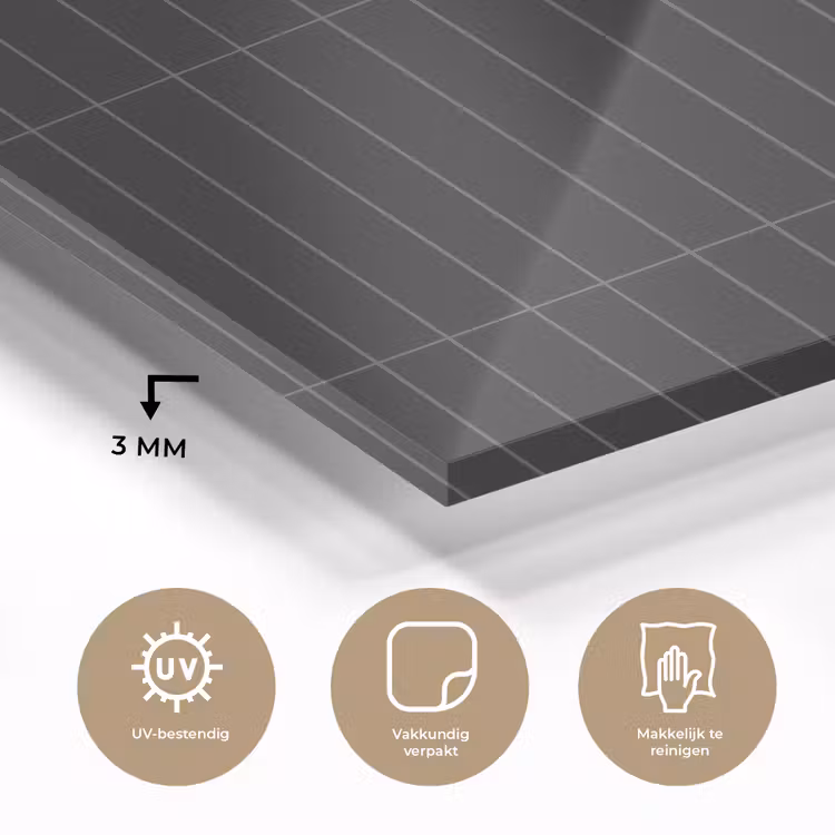 Verticaal - Wandtegel - Mat - Zwart plexiglas 5mm klein 11 -sfeer2