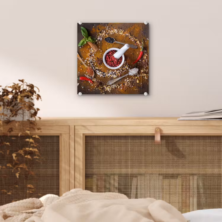 Vijzel - Kruiden - Lepels - Specerijen - Bruin - Peper plexiglas 5mm klein -sfeer4
